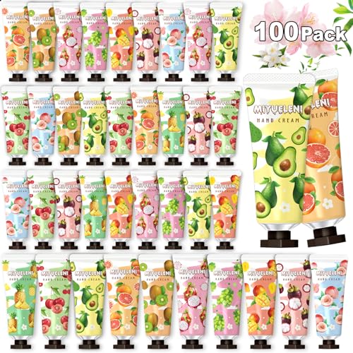 100 Pack Hand Cream Gifts Set, Hand Lotion Travel Size, Teacher Appreciation Gifts, Mothers Day Gifts, Mini Lotion Bulk, Thank You Gifts, Mini Hand Cream Gifts for Women Corworkers Nurse Birthday