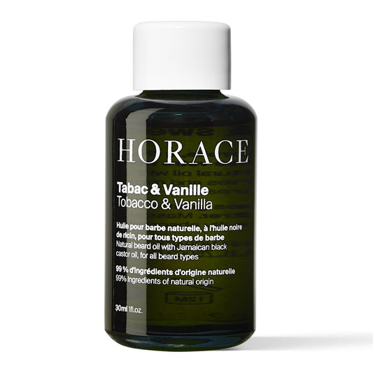 HORACE Tobacco & Vanilla Beard Oil for Men - Conditioner with Argan Oil - Gentle Beard Care for All Skin Types - Woody, Sweet Scent, 1 fl.oz
