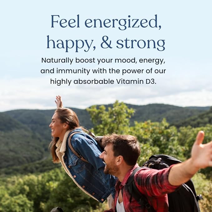 Better Way Health™ - High Potency Vitamin D3 Supplement - Immune & Bone Health Support - Non-GMO & Dairy-Free - 5,000 IU/120 Softgels