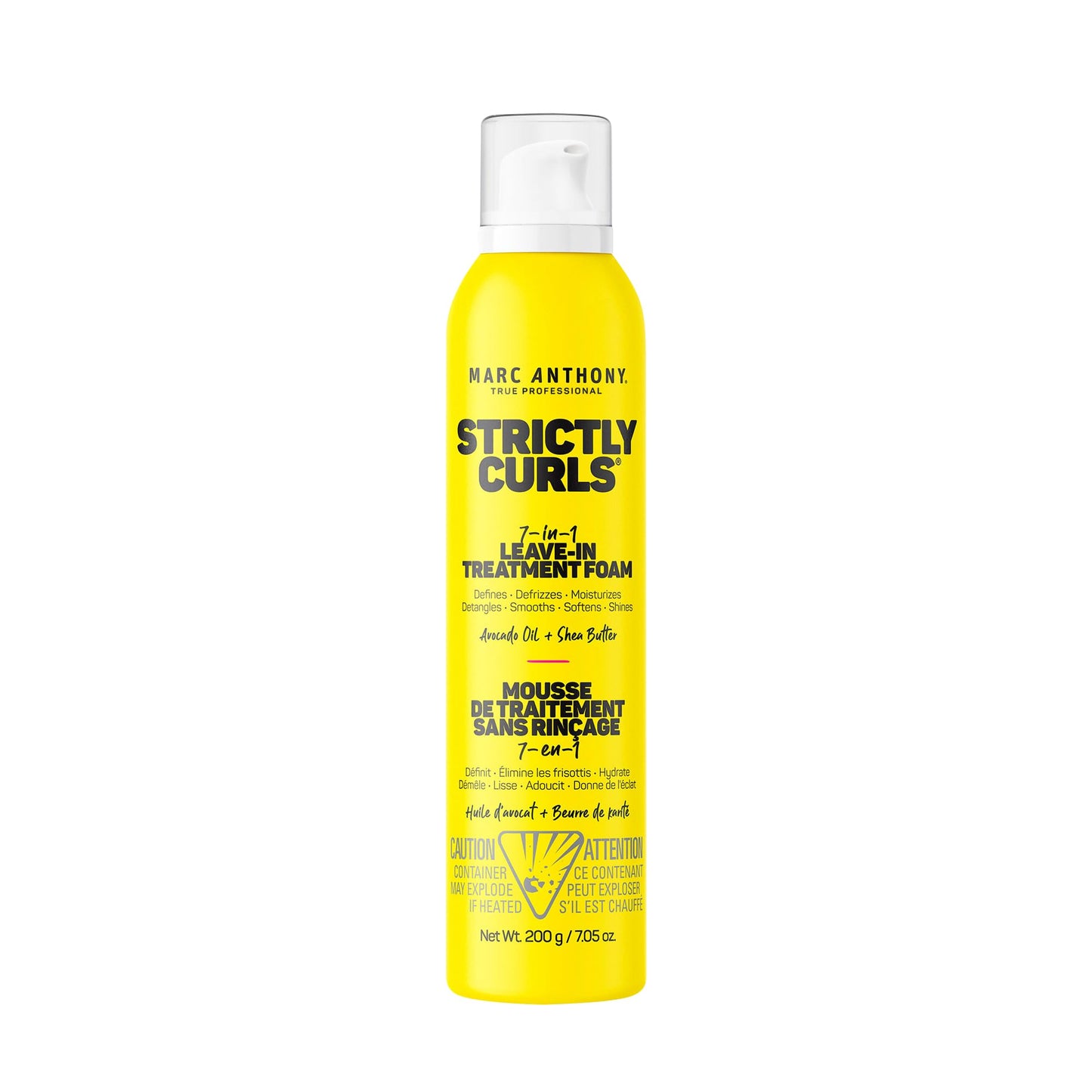Marc Anthony Leave In Hair Treatment, Strictly Curls - 7-In-1 Treatment Foam for Curly Hair Defines, Defrizzes, Moisturizes, Detangles, Softens & Shines with Avocado Oil & Shea Butter - 7.1 Ounce
