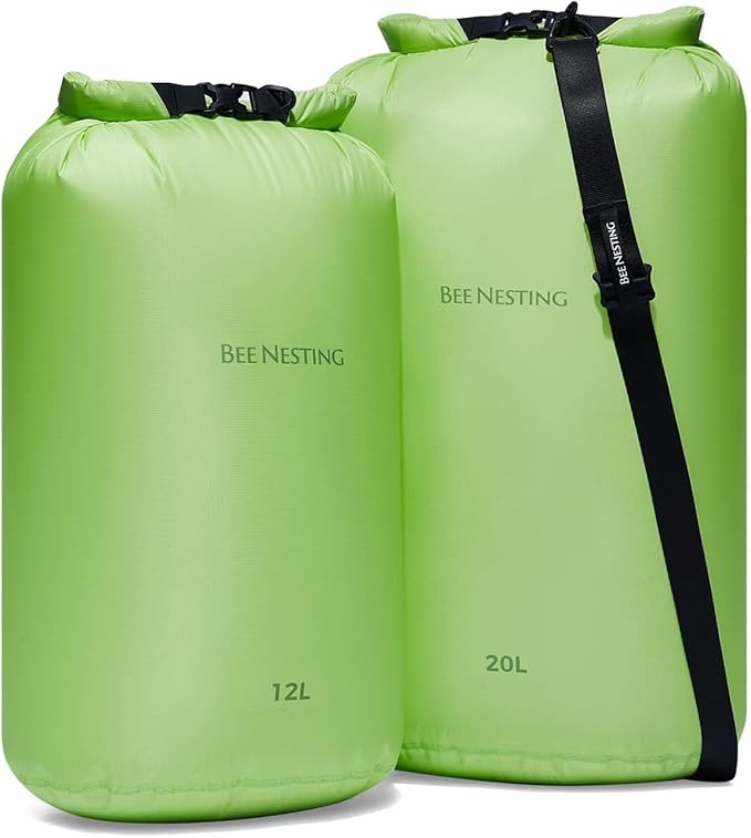 Ultralight Dry Bag Set for Backpacking, Waterproof Dry Sack for Camping, Hiking, Motorcycle, Lightweight Stuff Sack Set of 3 Pack