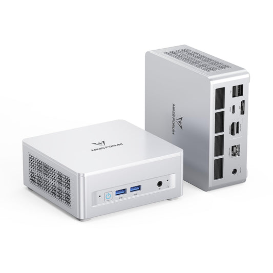 MINISFORUM UM880 Plus Mini PC AMD Ryzen 7 8845HS(8C/16T, up to 5.1GHz), 32GB DDR5 1TB PCIe4.0 SSD, HDMI+DP+USB4 Triple Outputs, OCuLink Port, 2.5G LAN, 5x USB Port, Radeon 780M Graphics Micro Computer