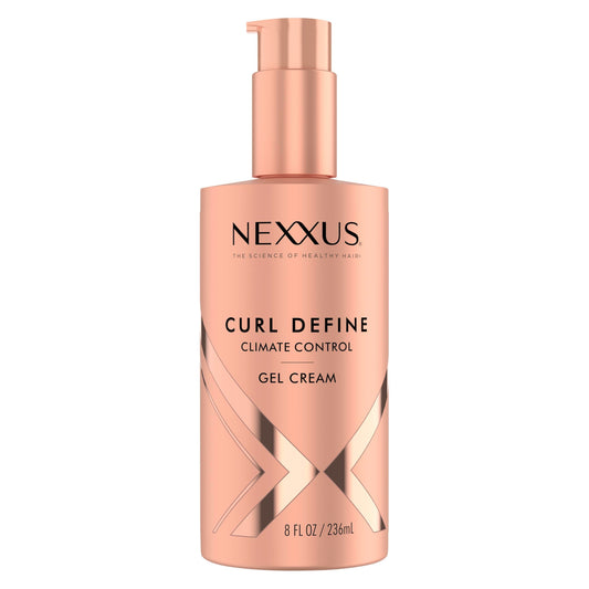 Nexxus Climate Control Gel Cream Curl Define for Cashmere Curls, with StyleProtect Technology 8 oz