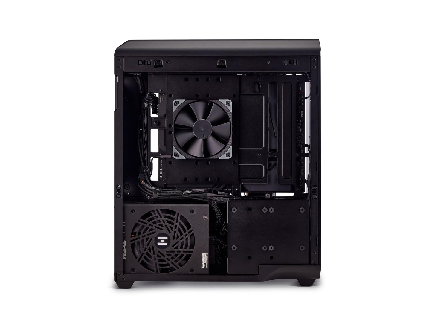 SSUPD Xhuttle Black ATX Mid Tower Gaming Case, with a Dual - Chamber Design, Panoramic Tempered Glass,Vertical GPU Airflow, Includes 3 x 120mm ARGB Reverse Fan, RGB Strip