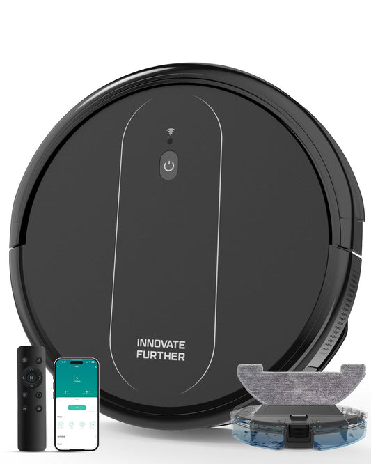 AZQQ Robot Vacuum and Mop: 2-in-1 Vacuum Robot 4000Pa Strong Suction & Alexa/APP Control & Central Brush & Self-Charging, Schedule Robot Vacuum Cleaner for Pet Hair, Hard Floor, Carpet