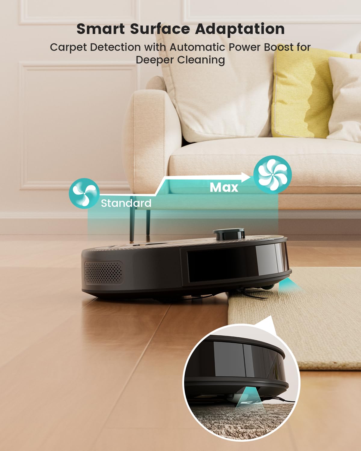 Lefant LiDAR Robot Vacuum and Mop, 450ml Visible Dustbin, Upgraded 190° PSD Obstacle Avoidance, Customized Cleaning, Multi-Floor Mapping, 150 Mins Runtime, WiFi/Alexa/APP, Pet Hair & Carpets, M330 Pro