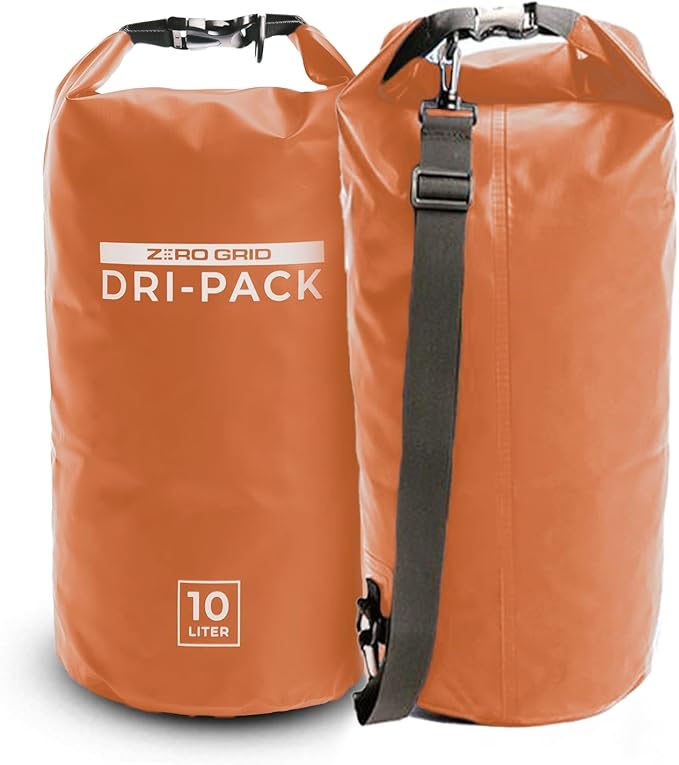 Zero Grid Waterproof Dry Bag - Floating Roll Top Drybag Keeps Dry 10L/20L/30L/40L Sizes for Backpacking, Kayaking, Boating, Camping, Fishing, Hiking, Made from Tough 500D Material