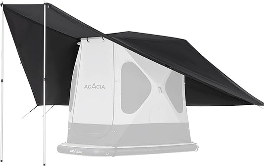 ACACIA Canopy 2-3 Person for Space Acacia Camping System, PU2000 Waterproof Camping Tarp for 4 Season Camping, UPF50+ Sunproof Tent Tarp with 2 Telescoping Poles, Carry Bag, Moonstone