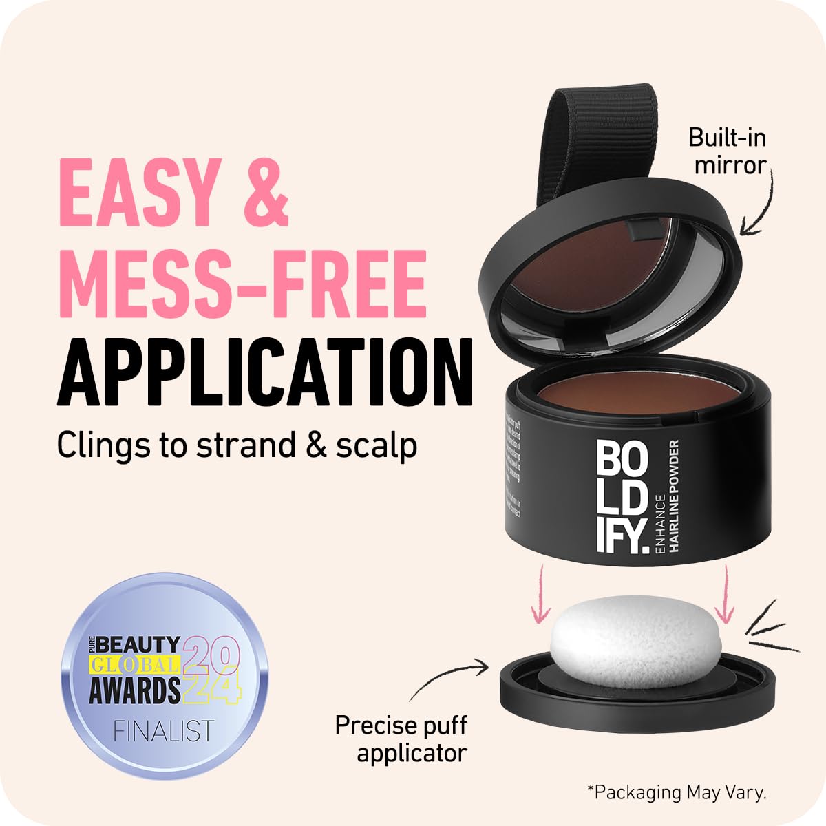 Boldify Hairline Powder + Hair Fiber: bundle that Instantly Conceals Hair Loss Hair Powder for Thinning Hair, Root Cover Up (Black)