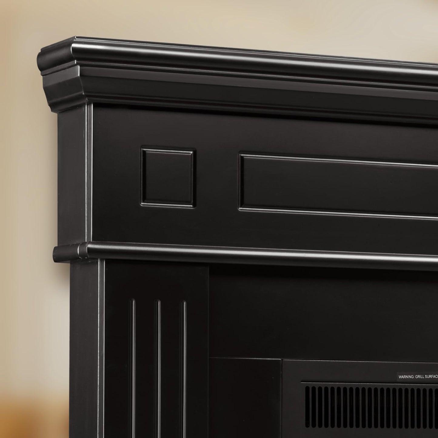 ZAFRO Corner Electric Fireplace with Mantel, TV Stand Electric Fireplace Heater with Remote Control for Living Room, Bedroom, Black