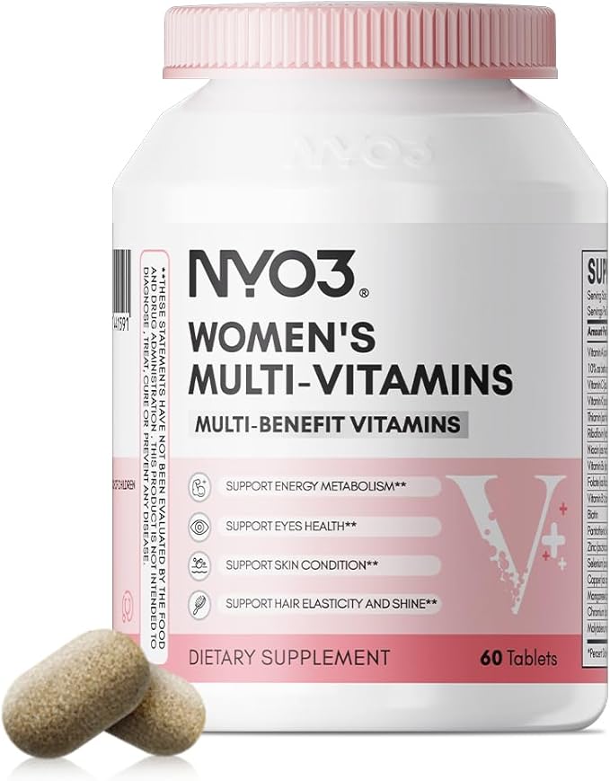 Multivitamin for Women with Zinc & Biotin Vitamins A,C,K,B2,B6,B12 & Multimineral | Daily Multivitamins Beauty & Energy | Gluten-Free, 60 Day Supply