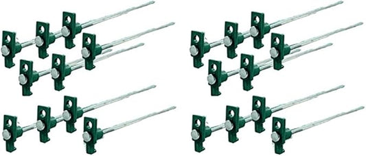 THE UM24 Set of 20 Heavy Duty Tent Stakes – 10" Metal Nail Forged Steel Tent Pegs for Camping Tent Tarp Or Garden Stake