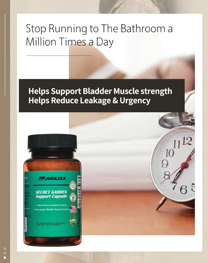 Bladder Control Supplement,Urinary Tract Support,Helps Relieve Urinary Urgency, Reduce leaks, and Decrease Bathroom Visits,Super Formula,one Capsule a Day,30-Day Supply