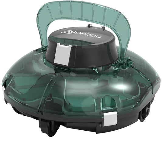 Cordless Robotic Pool Cleaner,Powerful Suction & Dual-Layer Filtration Automatic Vacuum for Above-Ground Pools up to 645 Sq. Ft, Lightweight, Self-Parking