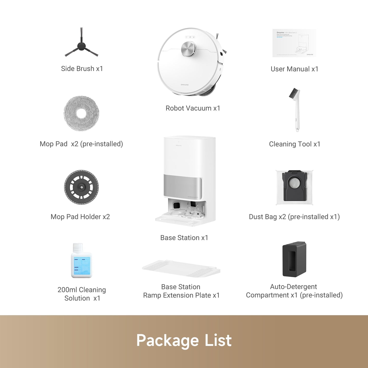 DREAME L10s Ultra Gen 2 Robot Vacuum and Mop, 10,000Pa Suction, MopExtend Technology, All-in-One Base Station, Pet-Friendly, Versatile Carpet Cleaning, DuoScrub Mopping System, Smart Pathfinder Tech