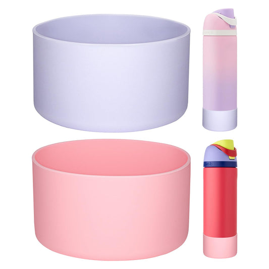 HEYSKAY 2PCS Silicone Boot for Owala Flask Water Bottle 24oz Anti-Slip Protective Sleeve for Owala Twist,FreeSip and Flip Stainless Steel Water Bottle BPA-Free Boot Bottom Base