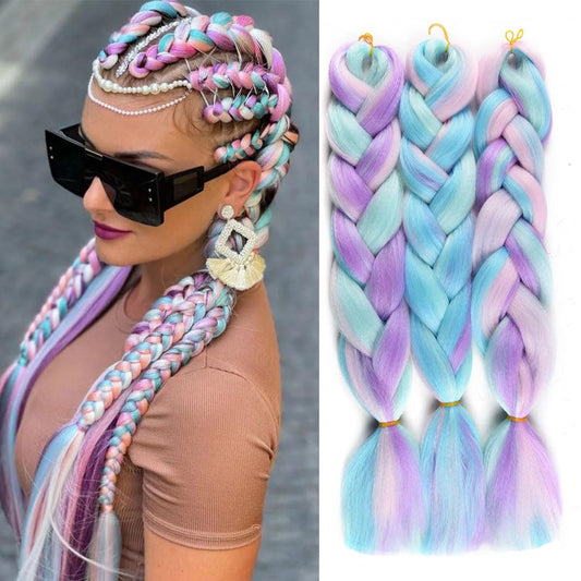 Wome Jumbo Braiding Hair Extension 3Pcs/Lot Crochet Braids Hair 100G/Pc Hot Ombre Braiding Hair Synthetic Crochet Braids Hair Ex