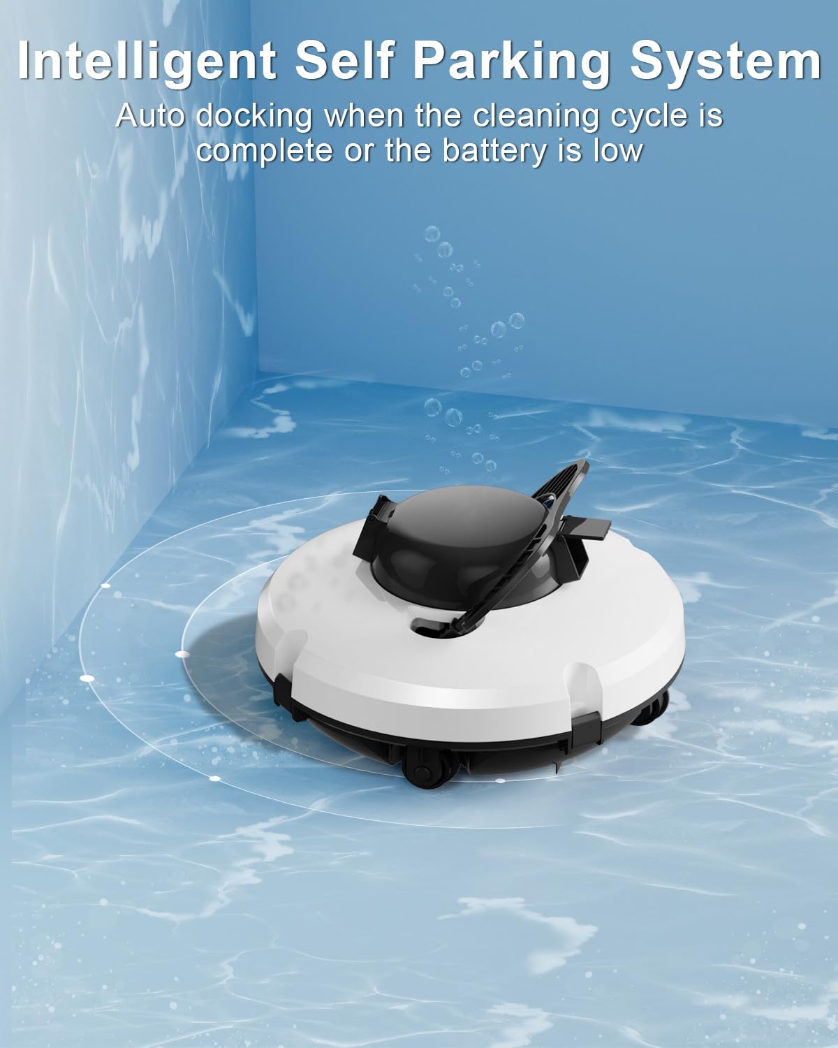 2025 Upgrade Robot Pool Vacuum for Above Ground Pool, Cordless Robotic Pool Cleaner Dual Motors, 120 Mins Runtime, Auto-Dock, Automatic Pool Vacuum Cleaner for In-Ground Flat Pools Up to 1000 Sq.Ft