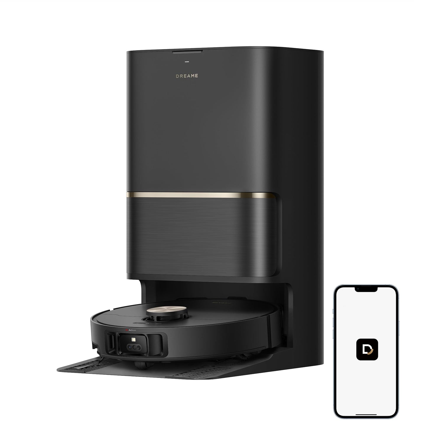 DREAME L50 Ultra Robot Vacuum and Mop Black with Auto-Empty and Mop Self-Cleaning, Precise Obstacle Avoidance, 19,500Pa Suction, HyperStream Detangling DuoBrush