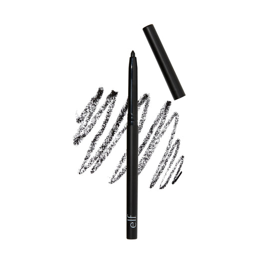 e.l.f. No Budge Retractable Eyeliner, Creamy, Ultra-Pigmented & Waterproof, Creates Bold & Defined Lines, Vegan & Cruelty-Free, Black 0.006 Oz