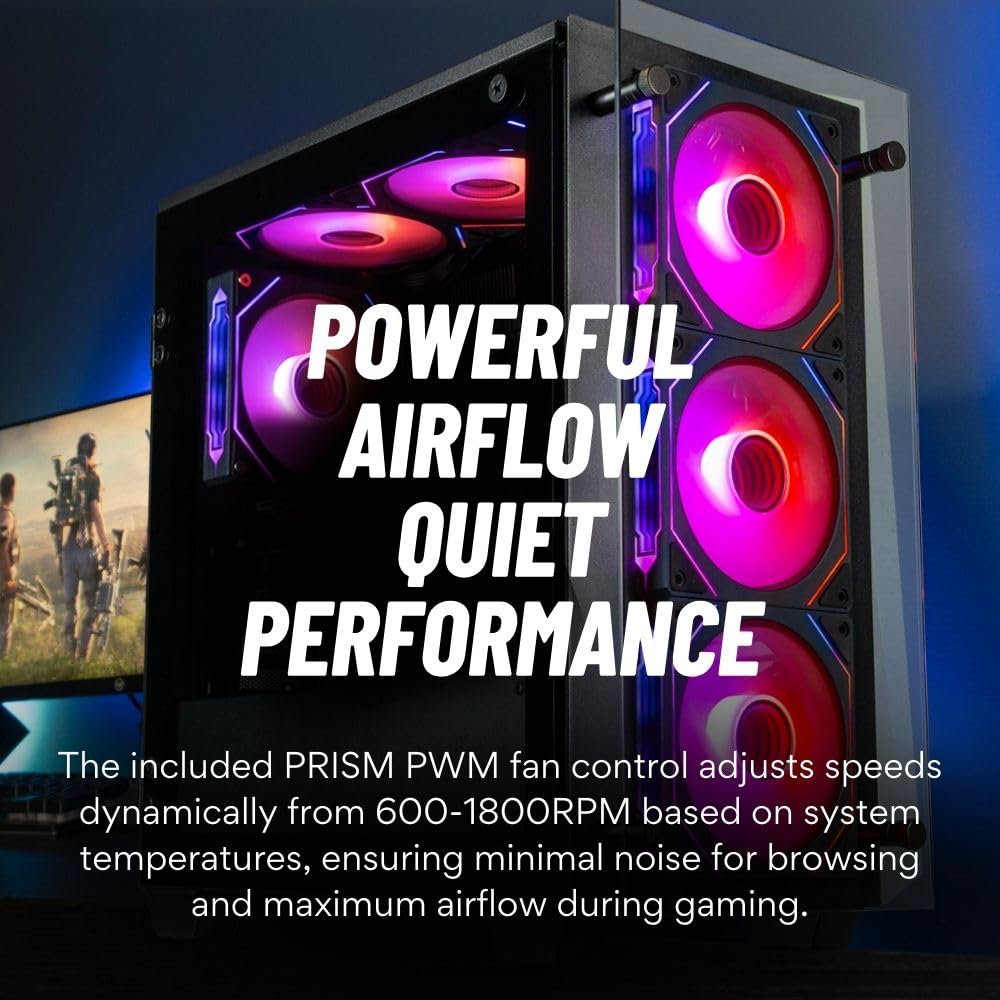 Empowered PC Stratos Micro Gaming Desktop - AMD Ryzen 7 5700G, 32GB DDR4 RAM, 1TB NVMe SSD, Integrated Radeon Graphics, WiFi, Windows 11 Pro - Business Professional Student Computer