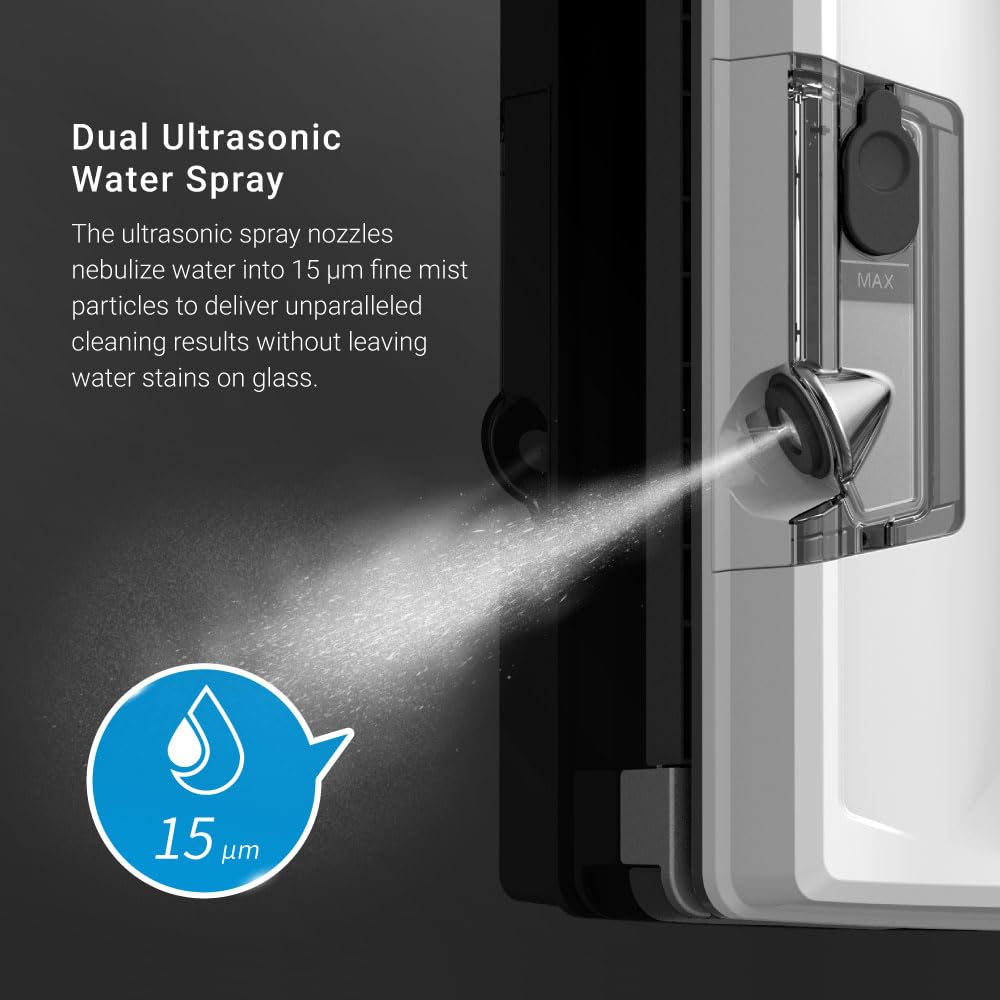 HOBOT S7 Pro Dual Mop Polish Hand Wiping Tec Window Cleaning Robot, 15nm Dual Ultrasonic Spray, 4800Pa Suction, App & Remote Control | for Framed/Frameless Glass, Any Thickness, Indoor/Outdoor Use