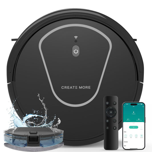 Robot Vacuum and Mop Combo,2 in 1 Robotic Vacuum Cleaner with Mopping,4000Pa Strong Suction,Auto Recharge,WiFi/Alexa/App/Remote, Ideal for Hard Floor,Pet Hair,Auto Carpets Boost