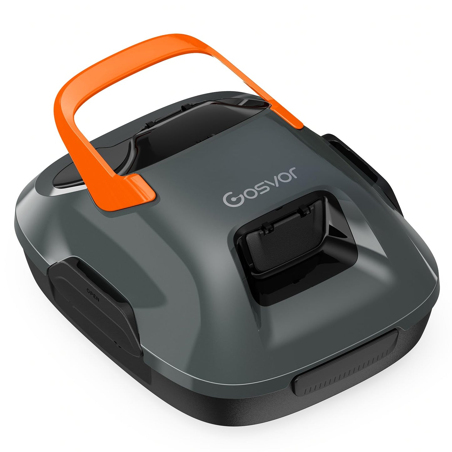 Gosvor Cordless Robotic Pool Cleaner, Lasts 90 Min, Automatic Vacuum for Above-Ground Pools up to 860 Sq.ft, Portable, Self-Parking, Orange