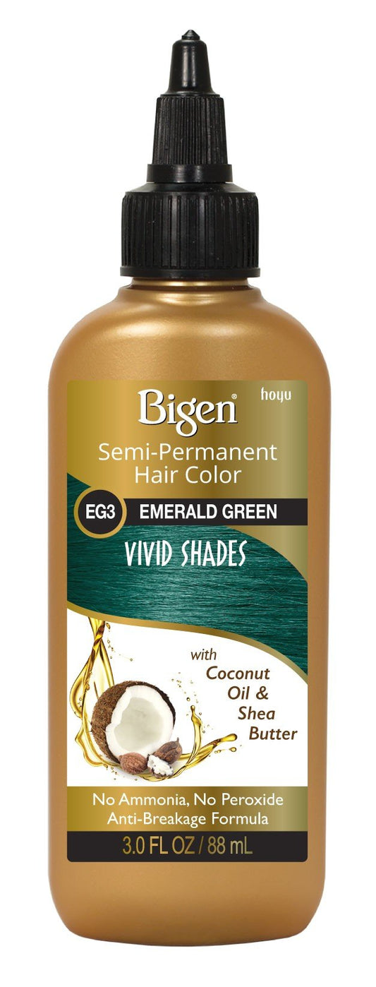 Bigen Semi-Permanent Haircolor #Eg3 Emerald Green 3 Ounce (88Ml)