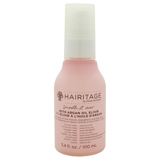 Hairitage By Mindy Smooth It Over with Argan Oil Elixer for Unisex - 3.4 oz Oil