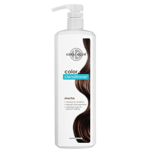 Keracolor Clenditioner MOCHA Hair Dye - Semi Permanent Hair Color Depositing Conditioner, Cruelty-free, 33.8 Fl Oz