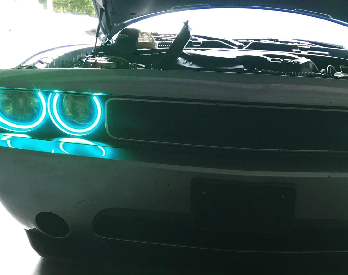 iJDMTOY 180-LED RGB Multi-Color LED Angel Eyes Halo Rings Compatible With 2008-2014 Dodge Challenger w/Wireless Remote Control
