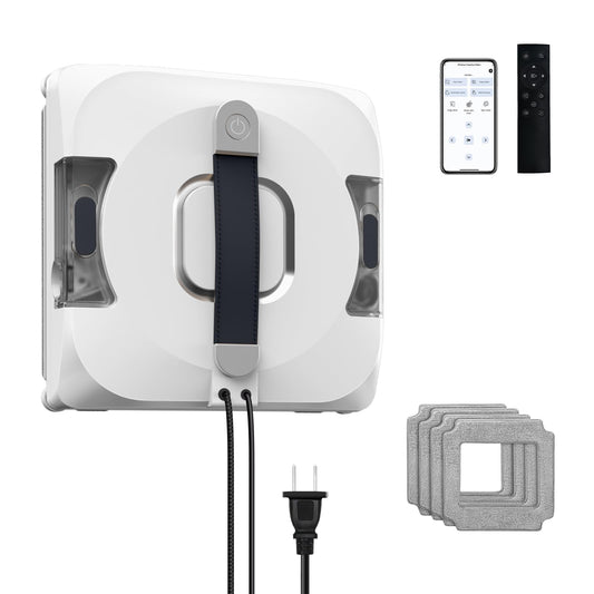 EEland Auto Window Cleaning Robot, Window Cleaner Robot with Dual Water Spray & 3500Pa Suction Power, Intelligent Path Planning, Perfect for High-Rise Windows and Glass Doors