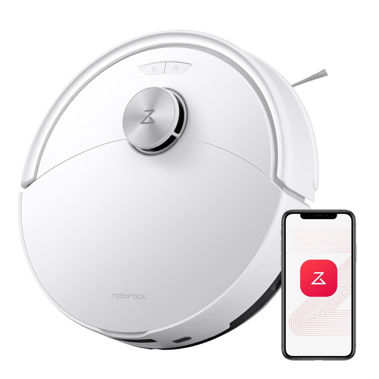 roborock Q10 S5 Robot Vacuum and Mop Cleaner, 10000Pa HyperForce Suction, Dual Anti-Tangle System, Auto-Lifting Mop, ReactiveTech Obstacle Avoidance, App Control, for Pet Hair and Carpet, White