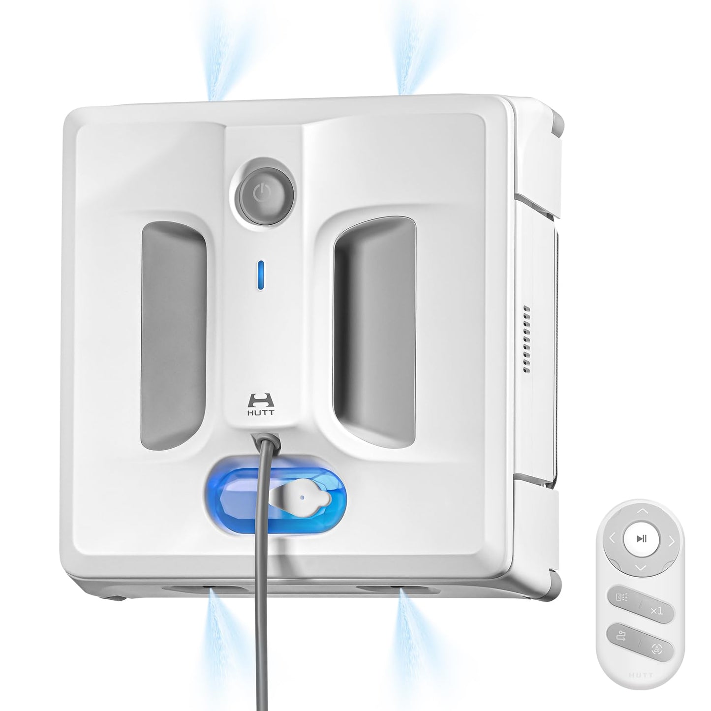 HUTT Auto Window Cleaning Robot A1, Upgraded 4 Water Spray & 6000PA High Suction Power Window Cleaner with Laser Sensor Detection, Perfect for High-Rise Windows, Tiles and Glass