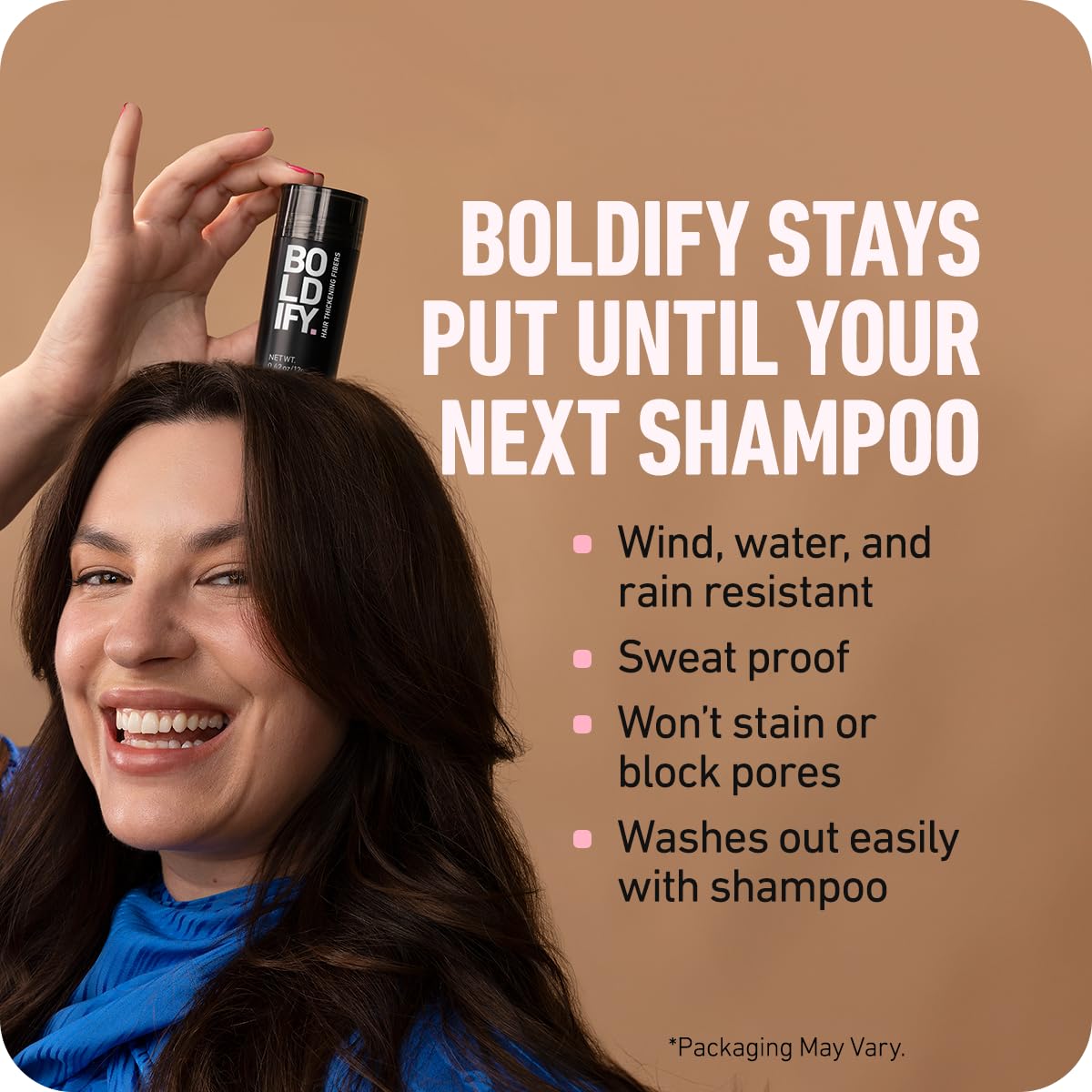 BOLDIFY Hair Fibers 12g | Thinning Hair Solution | Hazel Brown | For Men & Women