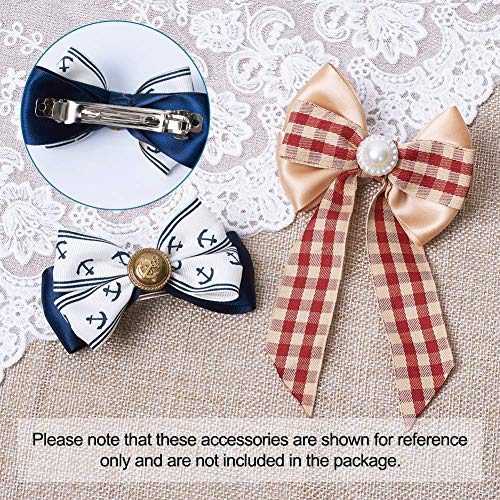 100Pcs Iron Blank French Barrette Hair Clip 4 Sizes 39/51/59/78mm Long Platinum for DIY Hair Accessories Making