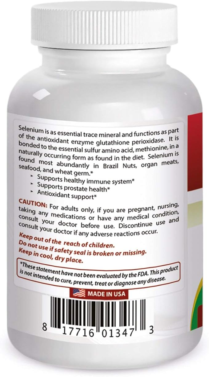 Best Naturals Selenium 200 mcg Supplement, 240 Count