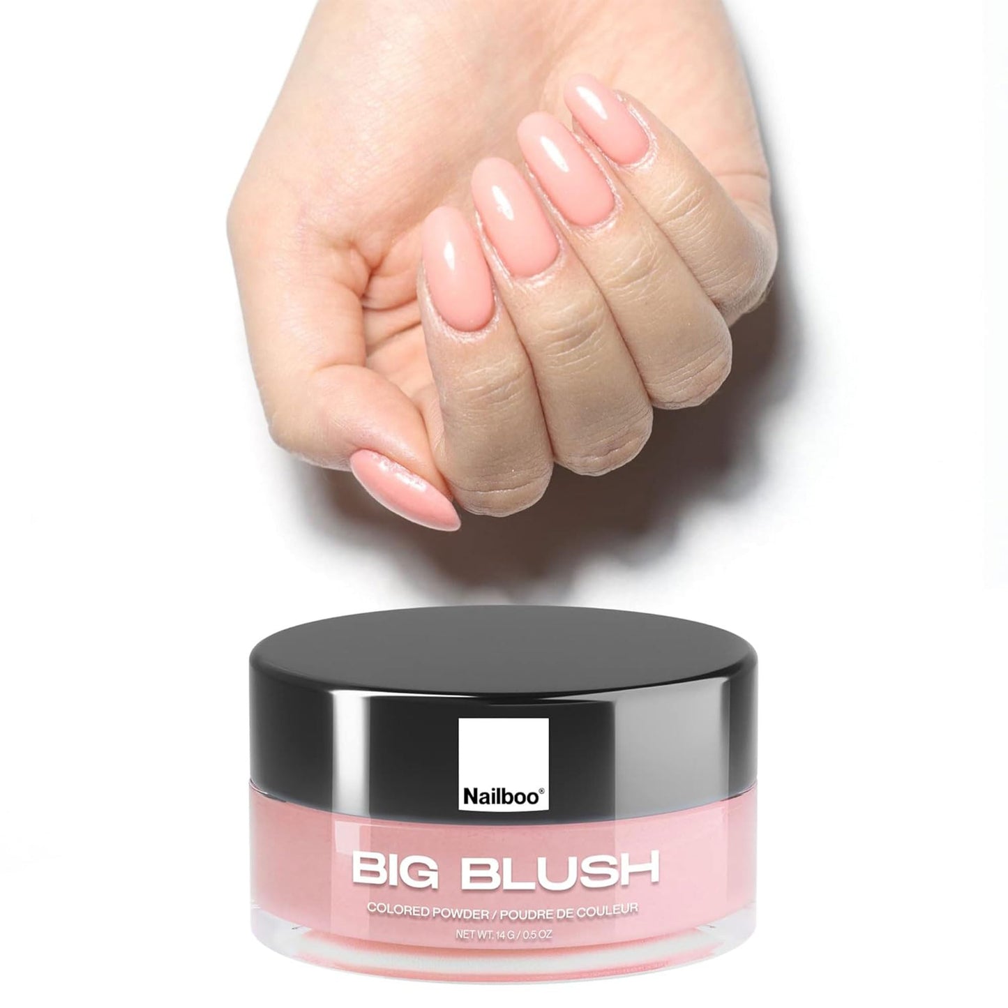 Nailboo PREMIUM Nail Dip Powder, Long-Lasting Dip Nails, Use With Nailboo Essential Liquids, Big Blush Soft Pink Nude Nail Dip Powder, 0.5 oz (1 Pack)