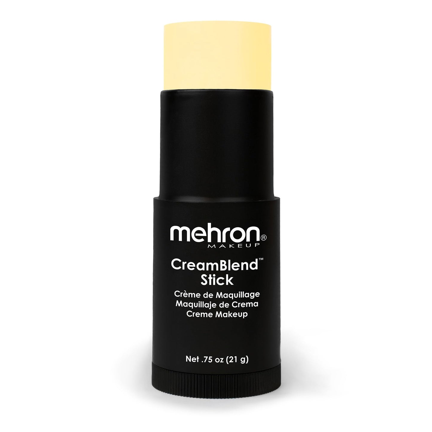 Mehron Makeup CreamBlend Stick | Face Paint, Body Paint, & Foundation Cream Makeup | Perfect for Halloween .75 oz (21 g) (Pastel Yellow)