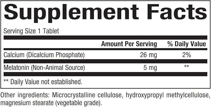 Bioclinic Naturals, Melatonin Time Release 5 mg 60 tabs