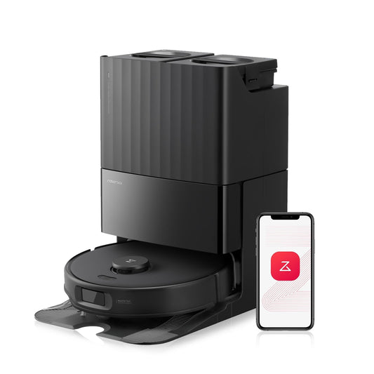 Roborock Qrevo Edge S5A Robot Vacuum and Mop, 17,000Pa, Zero-Tangling, DuoDivide Main Brush, FlexiArm Side Brush, Hot Water Mop Washing & Self-Cleaning, Warm Air Drying, Self-Emptying, Black