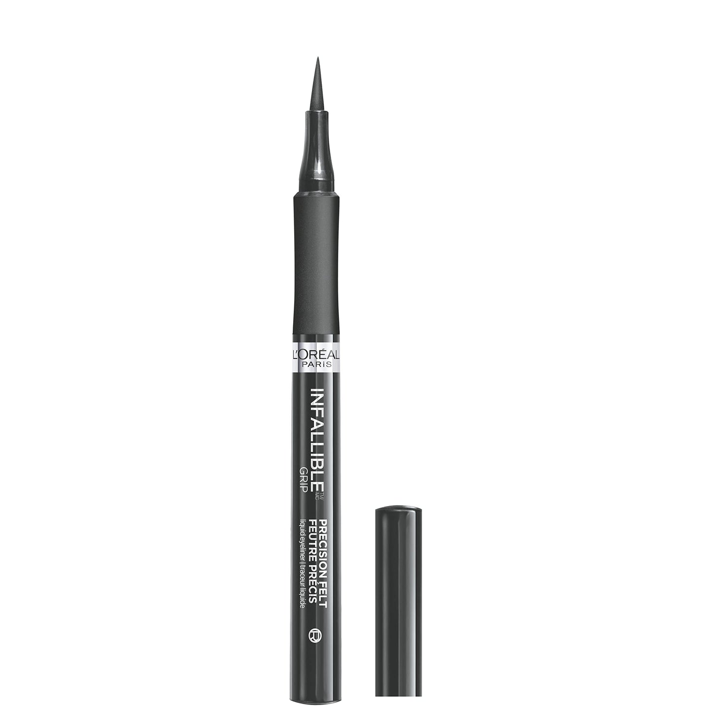 L'Oreal Paris Cosmetics Makeup Infallible Grip Precision Felt Eyeliner, Smudge Resistant, Long Lasting Waterproof Eyeliner, Grey, Grey, 0.03 fl oz