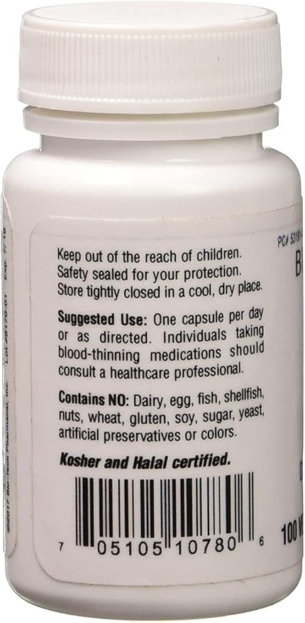 Bio-Tech Pharmacal MK-7 (Vitamin K2), 100 Vegetable Capsules – All-Natural Supplement – Supports Cardiovascular & Bone Health – No Dairy, Fish, Gluten, Peanut, Shellfish, GMOs, Kosher, Halal, & Soy –