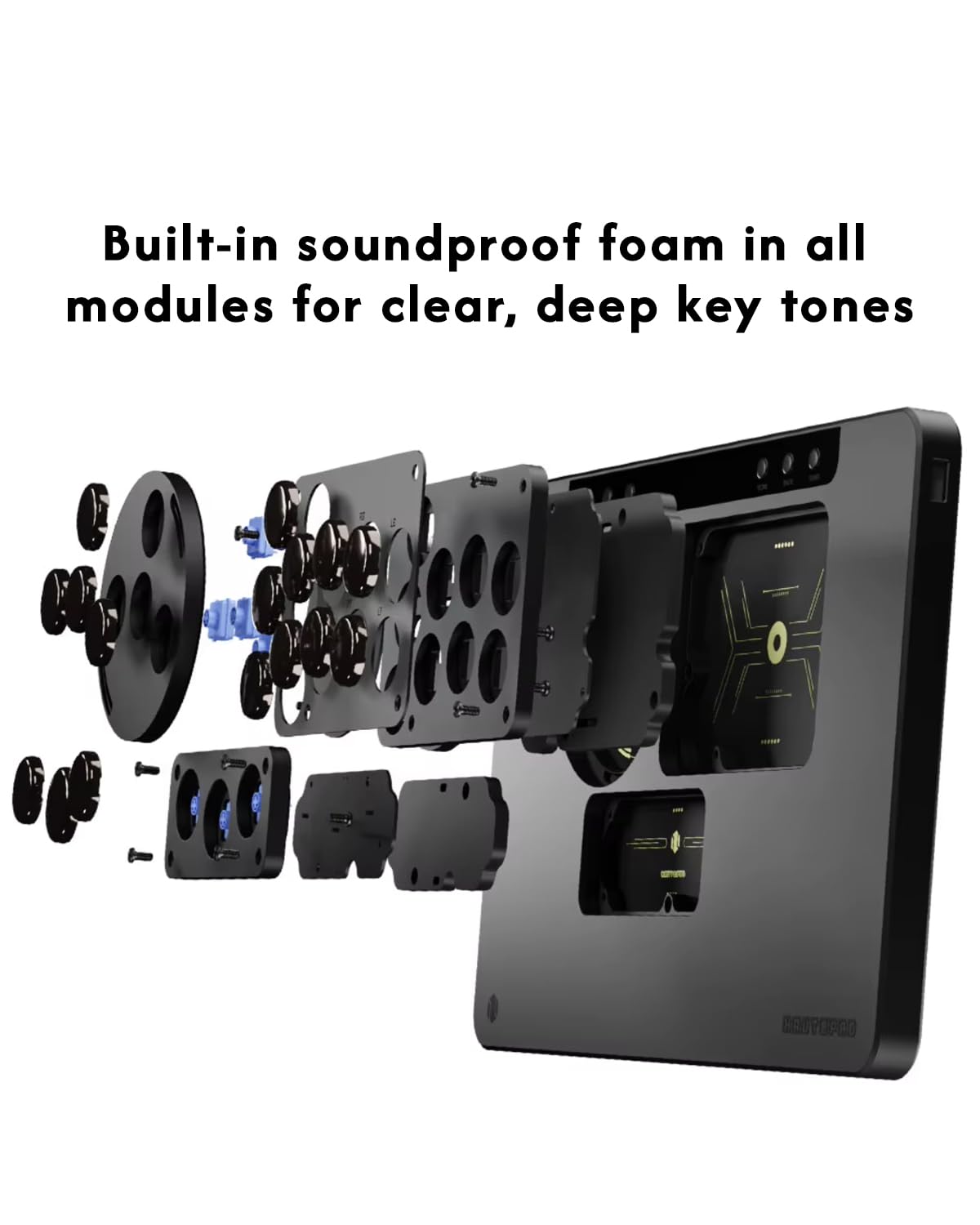 Sehawei Haute42 X1 Leverless Arcade Controller- Low Profile Design with Kailh Wind Engine Switches,3 Removable Modules,Ambient RGB Backlight & Tournament Lock Switch - Compatible with PC,PS4,PS3,Switch