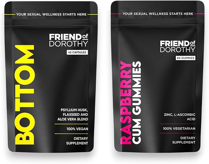Bottom 45 and Raspberry Cum Gummies Bundle - Enhance Your Experience with Natural Supplements - 2 Months Supply