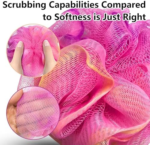 20 Pack Mini Shower Loofah Bath Sponge 20G, Soft Travel Size Nylon Mesh Puff for Body Wash, Loofah Shower Exfoliating Scrubber Pouf for Women and Men, Full Cleanse, Beauty Bathing Accessories