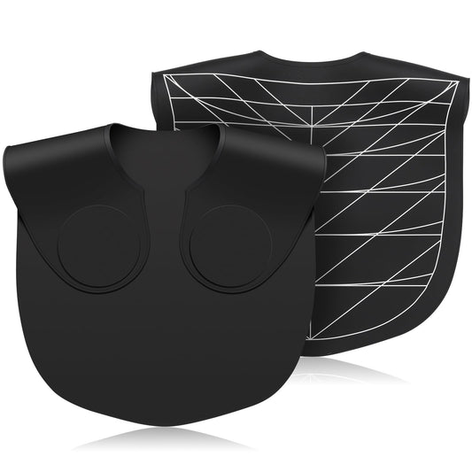 Noverlife Large Silicone Hair Cutting Guide Collar, Hair Dye Collar Waterproof Silicone Neck Guard Haircutting Collar, Salon Hairdressing Hair Cutting Neck Mat Barber Shop Hair Cutting Pad - Black