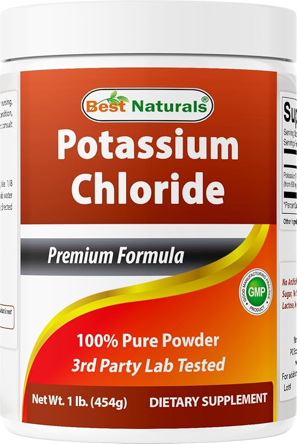 Best Naturals Potassium Chloride Pure Powder 1 Pound