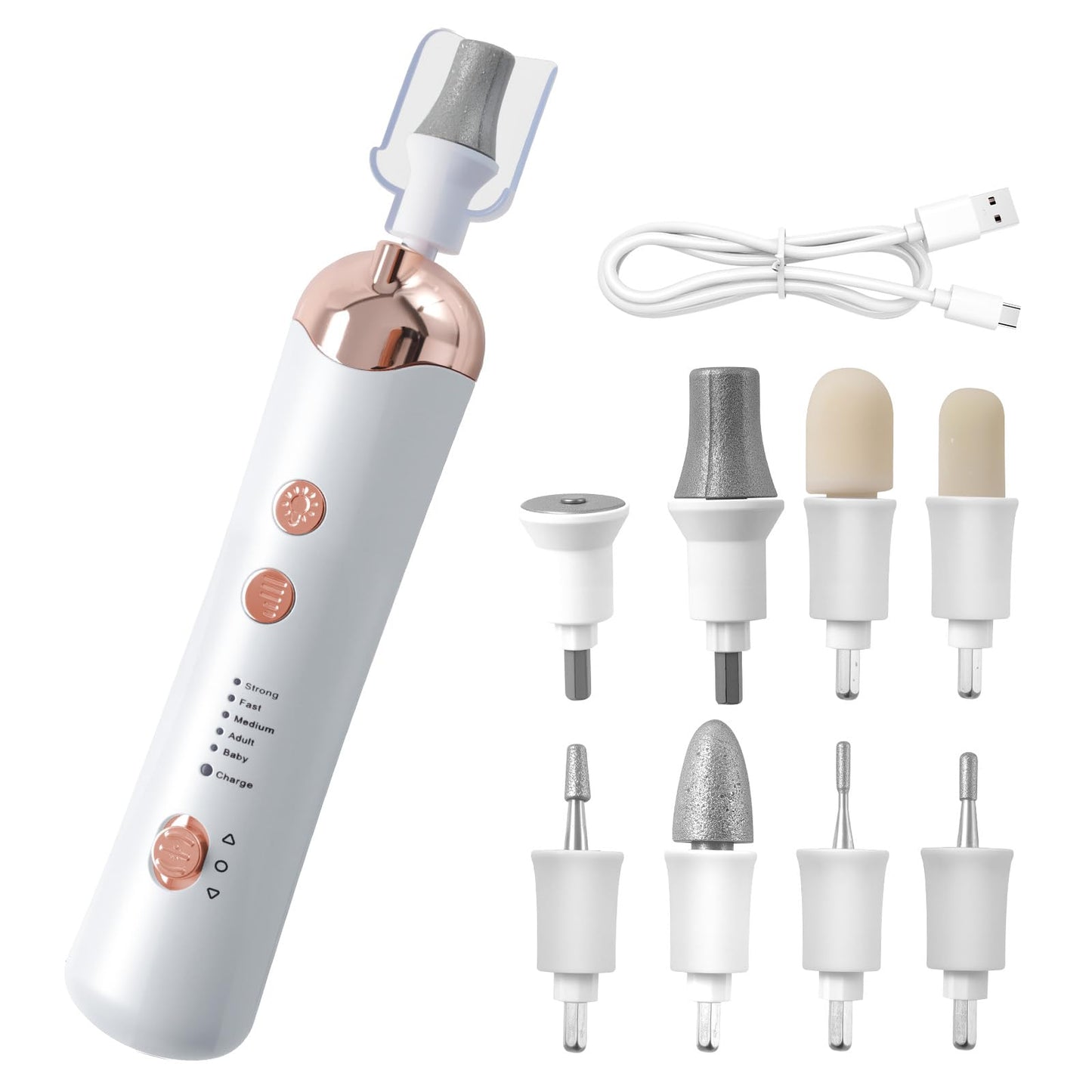 Droyek Electric Nail Drill Machine Nail Drill Electric File Nail File Kit for Beginners Acrylic Gel Nails Manicure Pedicure Polishing Shape Tool with 8 Bits Gel Nails and Home Salon Use